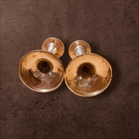 French Brass Candle Holders, France, 1960s, Set of 2 - Picture 6 of 12